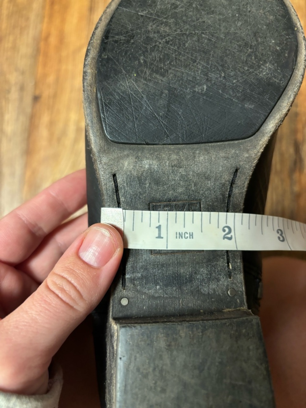 Frye Black Leather Pointed Ankle Boots with Side Zip - Picture 6 of 7